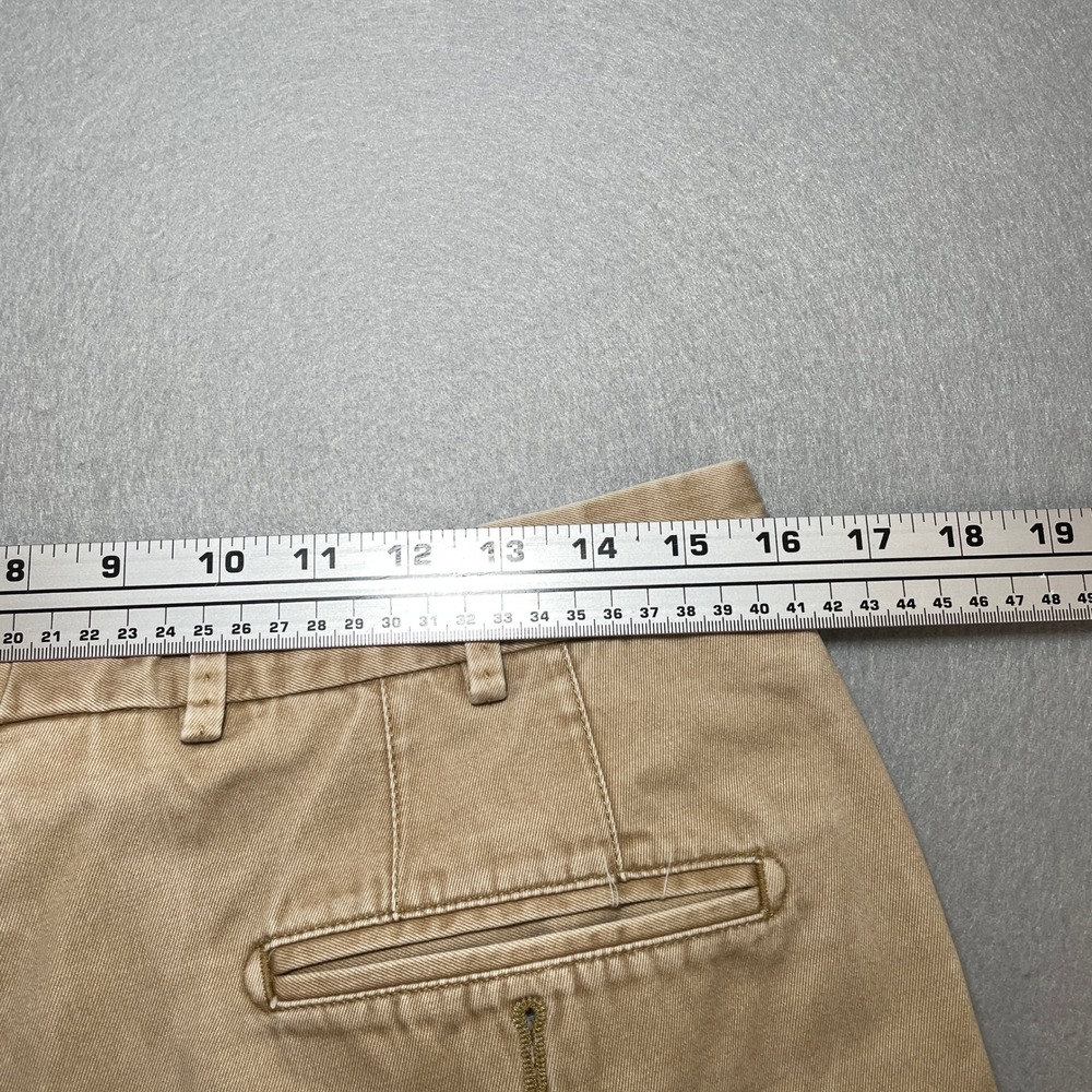 Peter Millar Tan Pima Cotton Chinos Flat Front Mens Size 33 Casual Dress Pants - Picture 6 of 9
